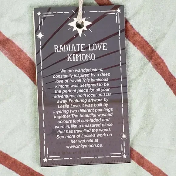 Market of Stars Pixie Duster Cropped Kimono Radiate Love New OS Sunrise - Picture 7 of 14